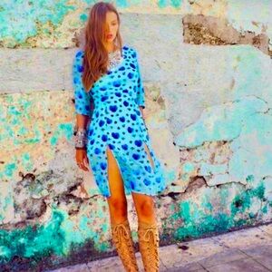 Rare ✨FLL blue velvet dress